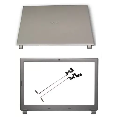 Acer Aspire v5-571 LCD Top Cover Bezel with Hinges Silver