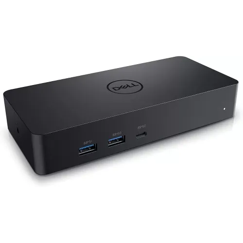 Dell Universal Dock - D6000, Equipped with USB-C/USB-A PowerShare Options, Connect Upto Three 4K Displays, LED Indicator, Black