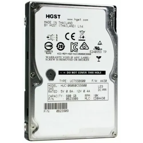 Hitachi 600GB 10K RPM 2.5 Inch 6Gbps SAS Hard Disk 0B23909 HUC106060CSS600