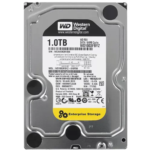 Western Digital 1TB 7200RPM SATA 6Gbps 64MB Cache 3.5 inch Hard Drive WD1003FBYZ-010FB0