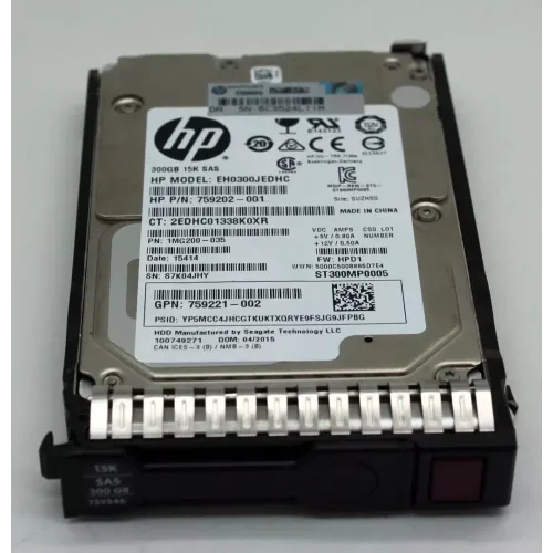 HPE 300GB 12G SAS 15K 2.5" 759202-001