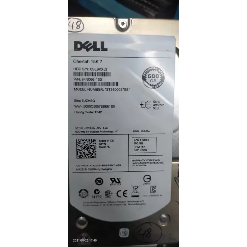 Dell 600GB 15K 3.5inch 6GbPS SAS Hard Drive 0W347K