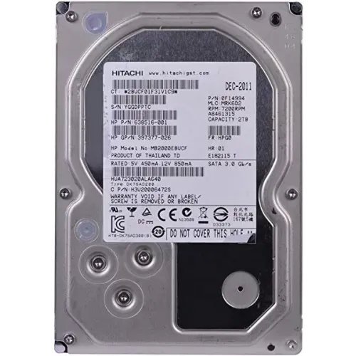 Hitachi 2TB 7.2K 6Gbps 3.5inch SATA Hard Drive HUA723020ALA640