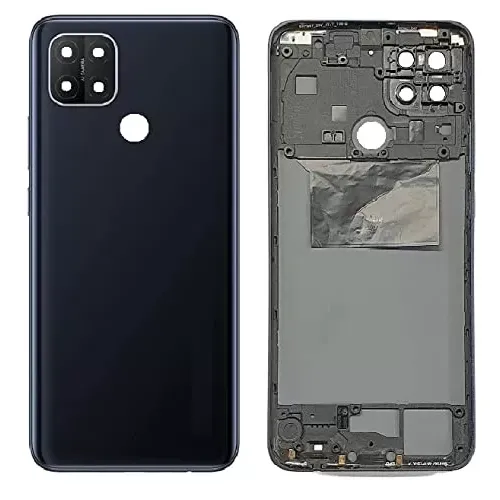 Replacement Back Housing for Oppo A15S - Dynamic Black