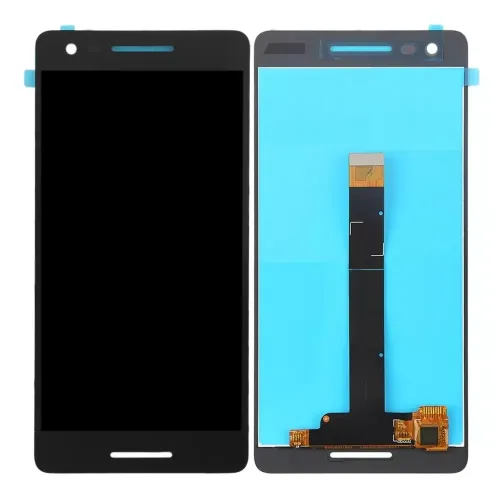 LCD with Touch Screen for Nokia 2.1 - Black (Display Glass Combo Folder)