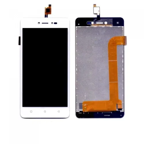 LCD with Touch Screen for Lava Z60 - White (Display Glass Combo Folder)