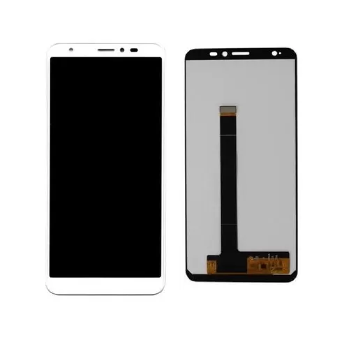 LCD with Touch Screen for Lava Z61 - White (Display Glass Combo Folder)