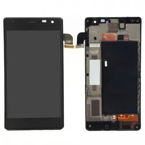 LCD with Touch Screen for Nokia Lumia 730 Dual SIM RM-1040 - Black ( Display Glass Combo Folder)