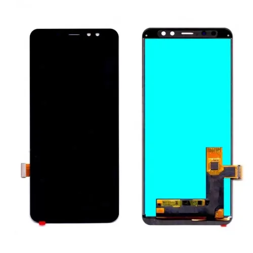 LCD with Touch Screen for Samsung Galaxy A8 Plus 2018 - Black (Display Glass Combo Folder)