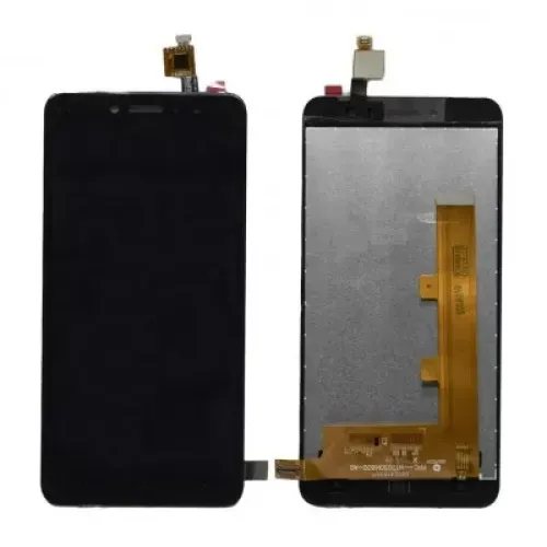 LCD with Touch Screen for Spice V801 - Black (Display Glass Combo Folder)