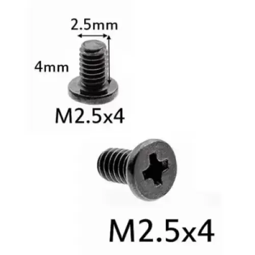 Laptop M2.5x4 Width 2.5MM Height 4MM Screw - 50 Pieces