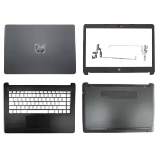 HP 14-CM 14-CK 14Q-CS 240 G7 14Q-cs0018TU LCD Top Cover Bezel Hinges with Touchpad Palmrest and Bottom Base Full Body Assembly