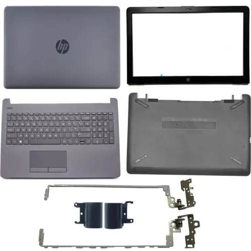 HP 15-BS 15-BR 15-BW 15T-BR 15T-BS 15Z-BW 250 255 G6 LCD TOP Cover Bezel Hinges with Touchpad Palmrest Keyboard and Bottom Base Full Laptop Body