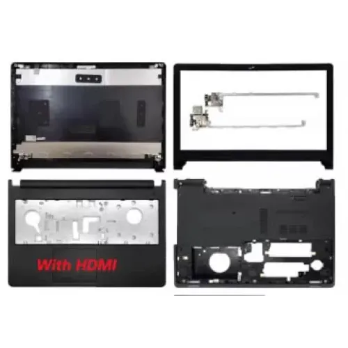 Dell Inspiron 15 5555 5558 5559 LCD Top Cover Bezel Hinges with Touchpad Palmrest and Bottom Base Body Assembly