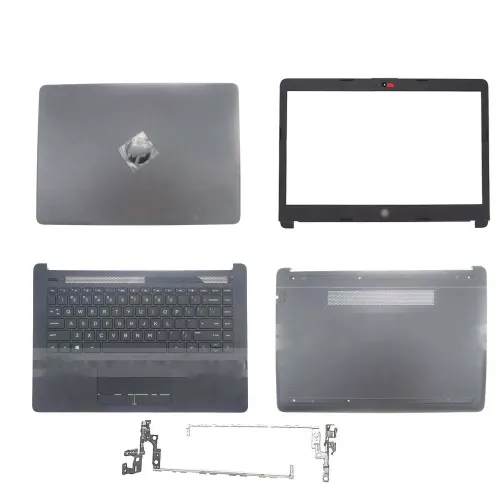 HP Notebook 14q Cs0009TU LCD Top Cover Bezel Hinges with Touchpad Palmrest and Bottom Base Full body