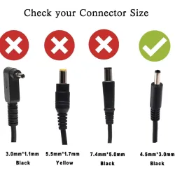 Laplife Laptop Adapter Charger 65W 19.5V 3.34A Dell Inspiron 13 7348 14 3458 3459 5459 5458 15 3558 3559 5558 5559 17 5755 5758 5759 Pin 4.5mm 3.0mm