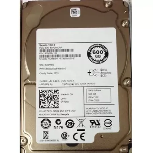 0R72NV Dell 600GB 10k rpm 6g 2.5inch SAS hard disk 9TG066-150