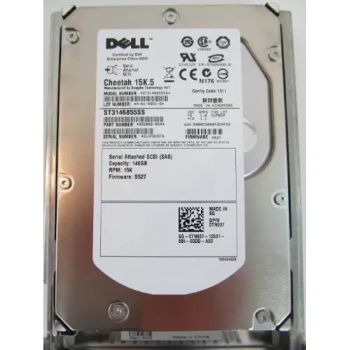 0TN937 Dell 146GB 15K 3G 3.5 Inch SAS Hard Disk ST3146855SS 9Z2066-054