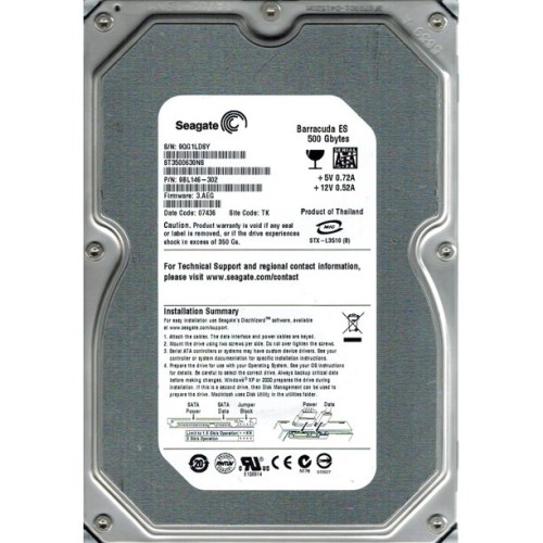 Seagate 500GB SATA 7200RPM 7.2K 3G 3.5inch Hard Drisk 9BL146-302