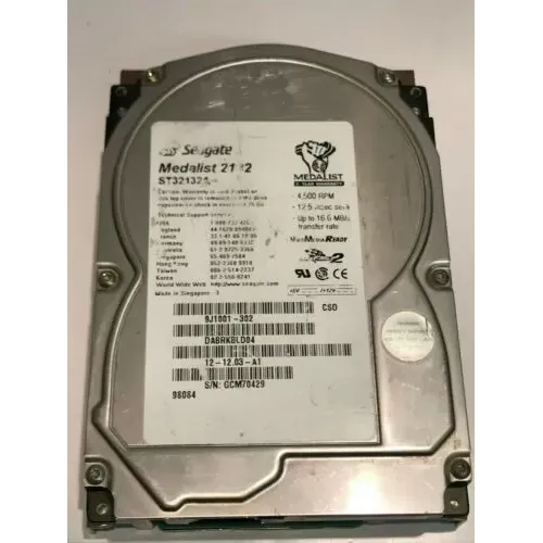 Seagate 2.1GB 4.5K RPM IDE Cache Hard Drive 9J1001-302