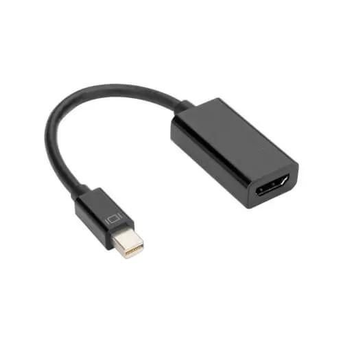 Mini Display Port to Big Display Port Black Converter