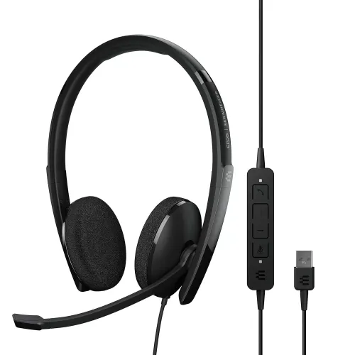 EPOS | Sennheiser Adapt 160T USB II (1000915) - Wired, Double-Sided, UC Optimized On Ear Headset with USB