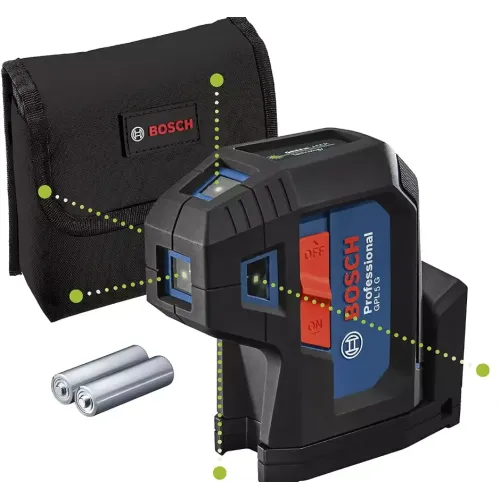 Bosch GPL 5G Professional 5 Point Laser Level Green Laser Working Range Up To 30M