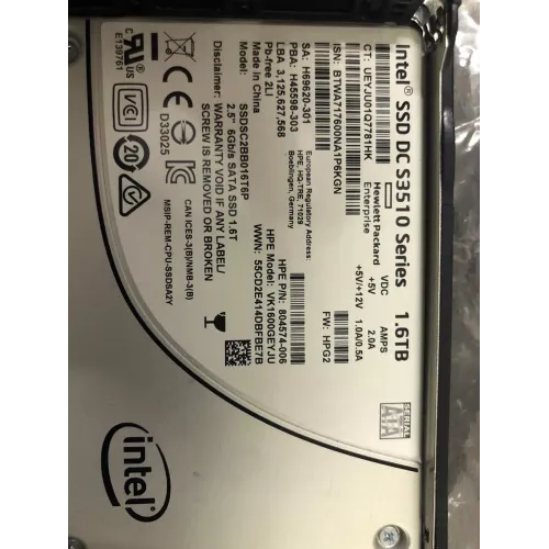 Intel SSD DC S3510 Series 1.6TB 2.5in SATA 6Gbs 16nm MLC Drive