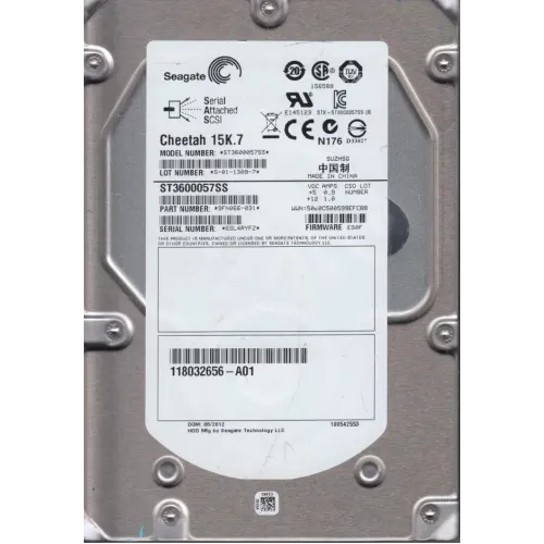 Seagate 600GB 15K SAS 3.5 inch 6Gbps Hard Disk Drive ST3600057SS 9FN066-031