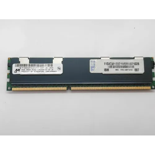 IBM 4GB 2RX4 PC3L-10600r DDR3-1333MHz Memory Ram 49Y1412 47J0133