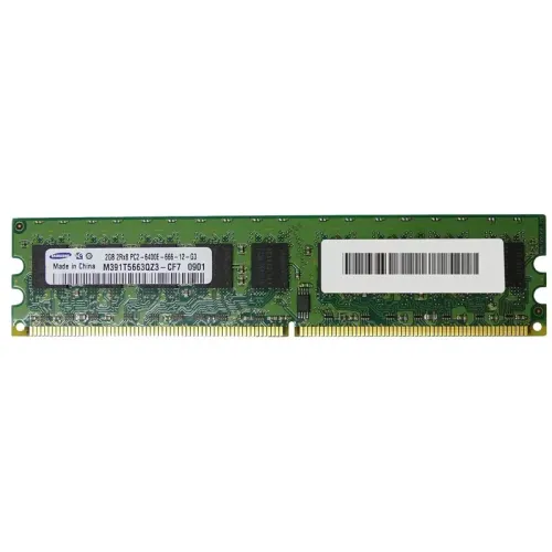 Samsung 2GB 2RX8 DDR2 PC2-6400E ECC Unbuffered Server Memory Ram M391T5663QZ3-CF7 444909-061