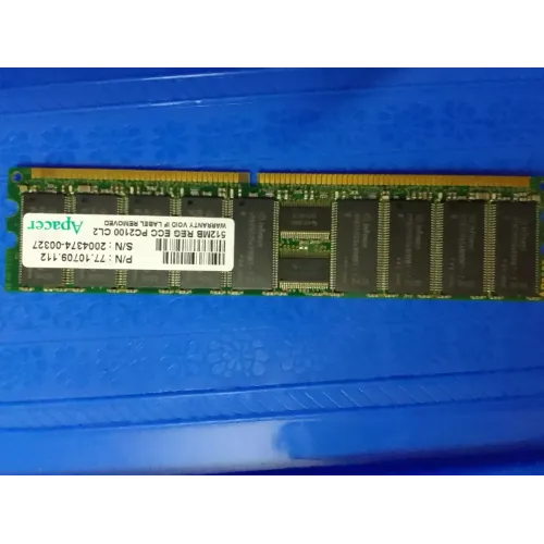 Apacer PC2100 512MB DDR 266MHz ECC 184 Pin DIMM Desktop Ram 77.10709.112