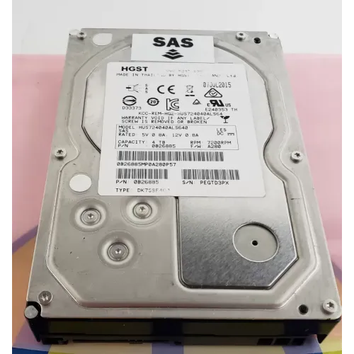 Hitachi 4Tb SAS 7.2K Hard Drive HUS724040ALS640 0B26885