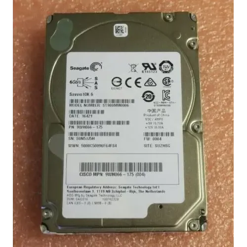 Seagate Savvio 900GB 2.5 Inch SAS 10.6K RPM Hard Disk 9WH066-175 ST900MM0006