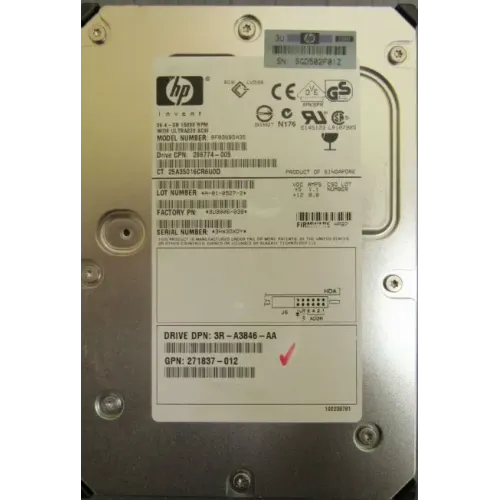 HP 36GB 15K RPM 3.5 Inch USCSI Hard Disk  356914-001 271837-012 289241-001 80PIN