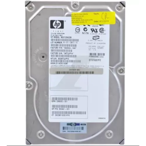 HP 72GB 10K RPM 2G DP 3.5 Inch FC Hard Disk 238920-001