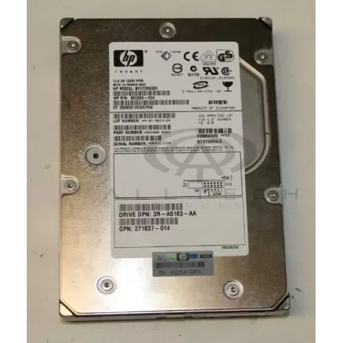 HP 72GB 15K RPM 3.5 80PIN USCSI Hard Disk  360209-004 271837-018 289243-001