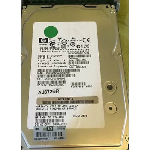 HP EVA M6412 600GB 15K RPM 4G DP 3.5 Inch FC HDD 531294-003 5697-7512 495808-001