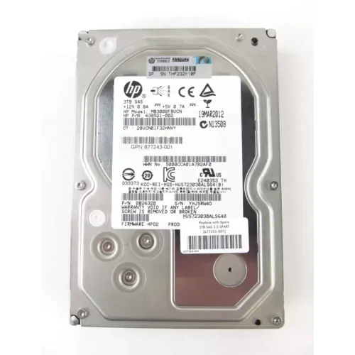 HP EVA M6612 2TB 7.2K 6G DP 3.5" SAS HDD 638521-002 635334-001 602119-001