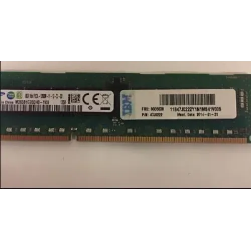 IBM 8GB 1Rx4 PC3-12800R Ecc Memory 47J0222