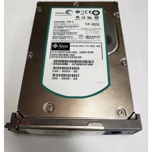 SUN 146GB 15K RPM 4G 3.5 Inch FC Hard Drive 390-0328-02 540-6550-02