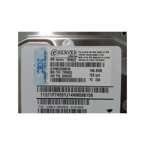 IBM 146.8GB 15K RPM 2G 3.5 Inch FC Hard Disk 26K5203 9X4004-139 73P8023