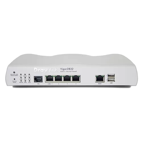 DrayTek Vigor 2832 4-Port Switch 300Mbps ADSL Wired Desktop Router Firewall