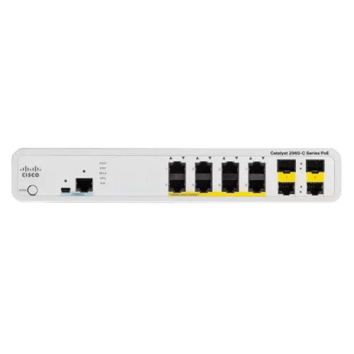 Cisco Catalyst 2960C 8x FE PoE 2x 1G SFP LAN Base Managed Switch WS-C2960C-8PC-L