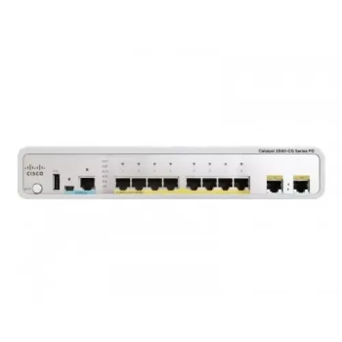 Cisco WS-C3560CPD-8PT-S Catalyst 3560C 8x GE PoE 2x GE PoE+ Managed Switch