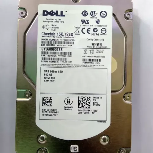 Dell 600GB 6Gbps 15K RPM SAS Hard Disk 0T873K