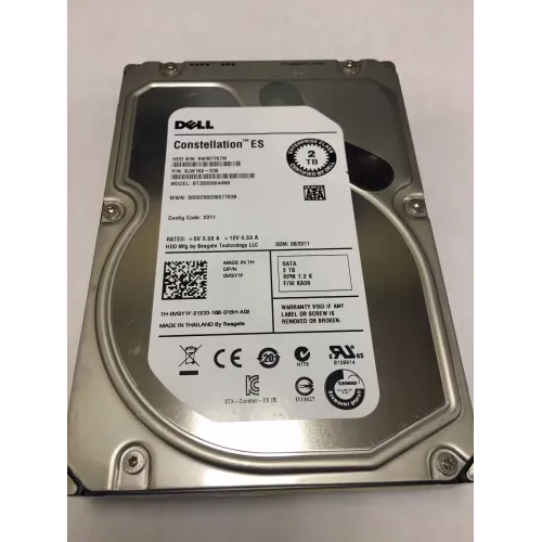 Dell 2TB 7.2K RPM SATA 3.5 Inch Hard Disk Drive 0VGY1F