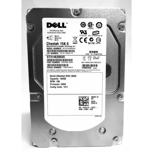 Dell 146GB 15K 3G 3.5 Inch SAS Hard Disk ST3146356SS 9CE066-050 0XX518