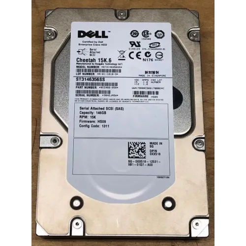 Dell 146GB 15K 3Gbps 3.5 Inch SAS Hard Drive 0XX518