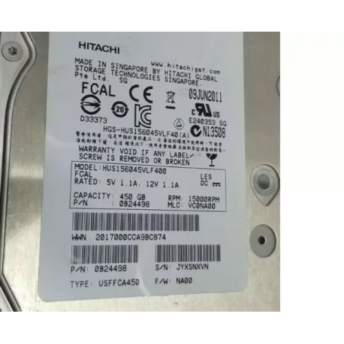 Hitachi 450GB 15K 3.5 Inch Fibre Channel Hard Disk 0B24498